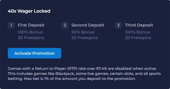 Rainbet Welcome Bonus