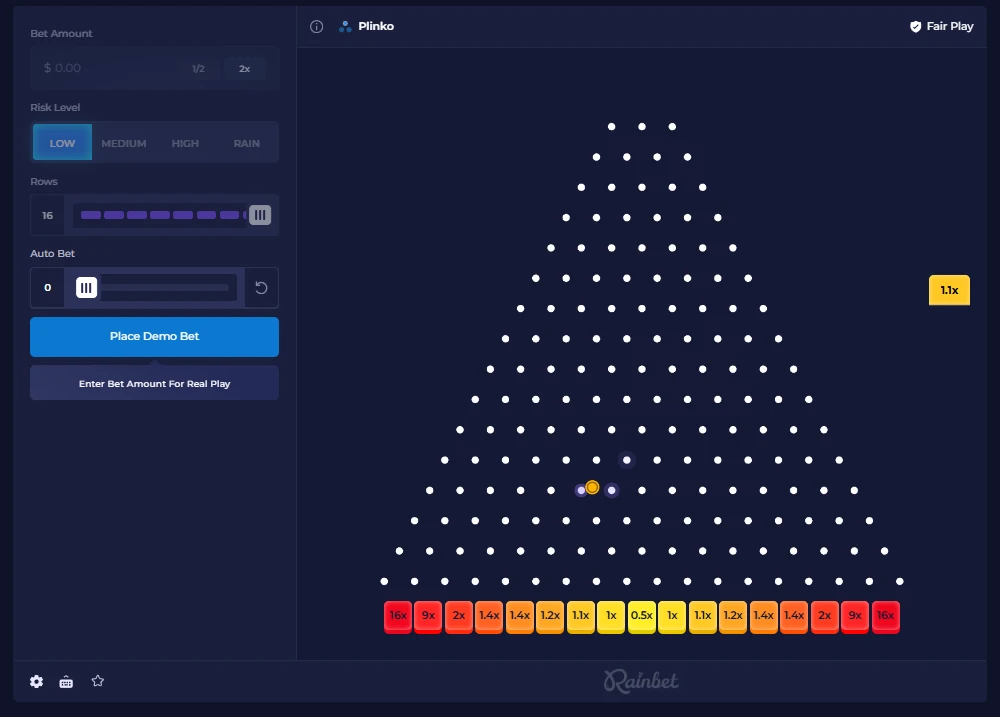 Rainbet Plinko